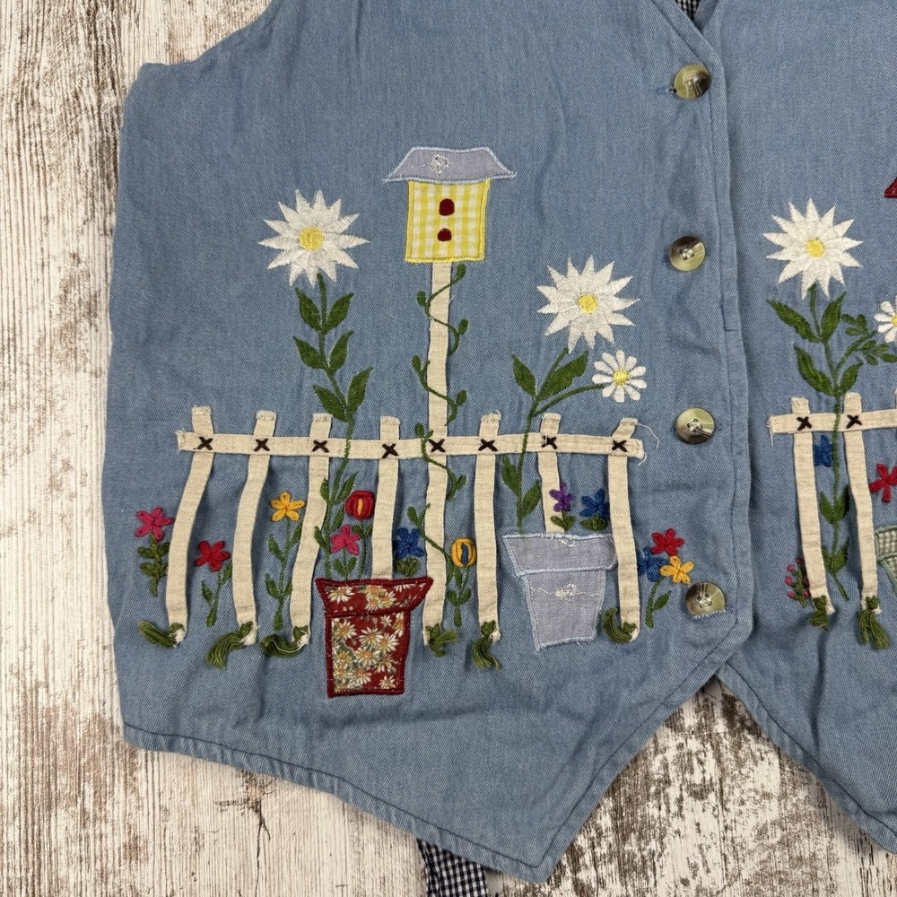 Vintage‎ Women's Studio Collection Women's Spring Garden Teacher Vest Size L - Picture 3 of 7